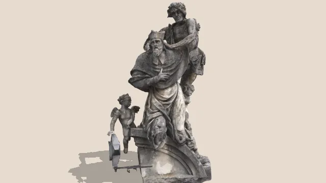 人物模型雕像小天使神父