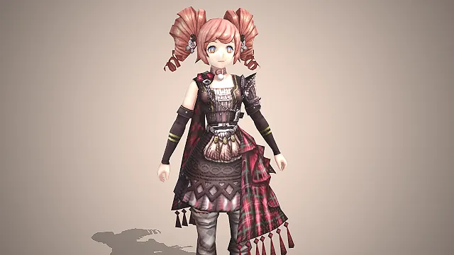 格纹朋克少女  铃铛项圈  金属锁链腰封  甜酷野性