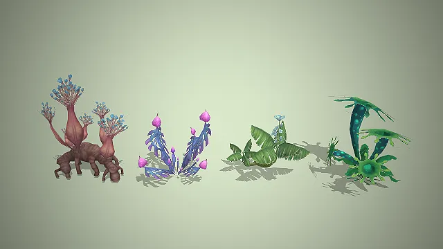 奇幻外星植物组  多品类异形绿植  做旧自然  梦幻炫彩