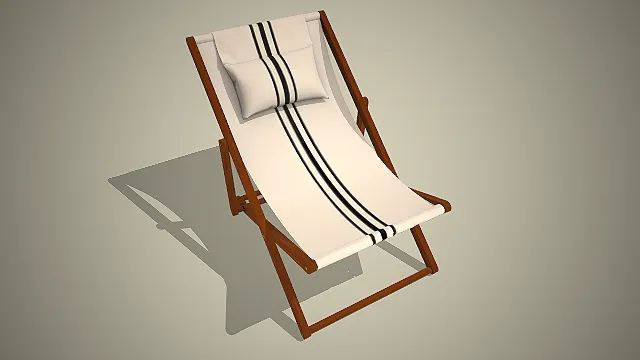 复古条纹折叠躺椅  户外家具  户外休闲座椅  海滨度假风