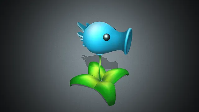 《植物大战僵尸》里 “寒冰射手” 的3D模型