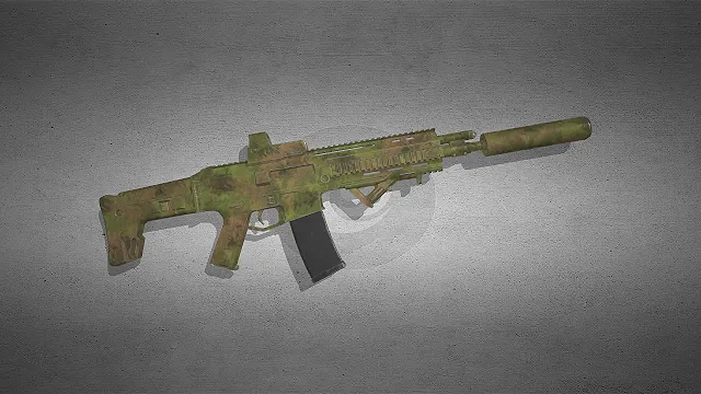 战术步枪  迷彩涂装  枪械模型  战术握把