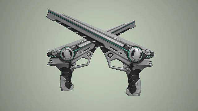 脉冲双枪  科幻武器  游戏建模  未来风设计