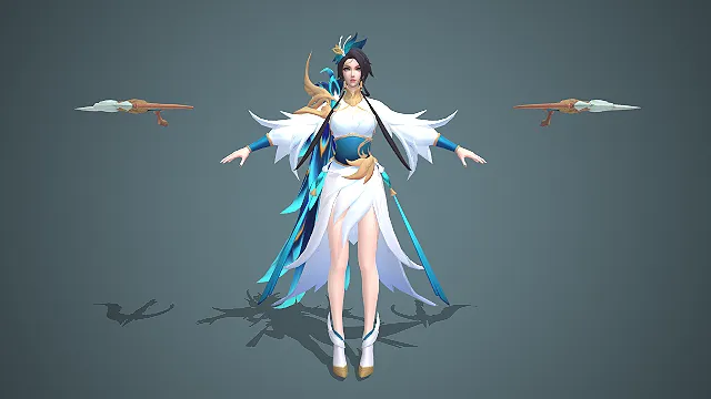 王者荣耀虞姬  云霓雀翎  孔雀羽饰  古风仙侠