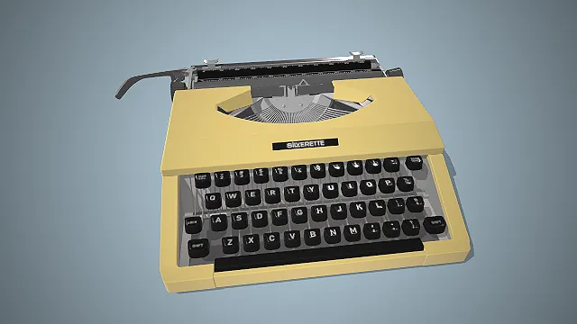 复古打字机  黄色机身  机械键盘  经典设计