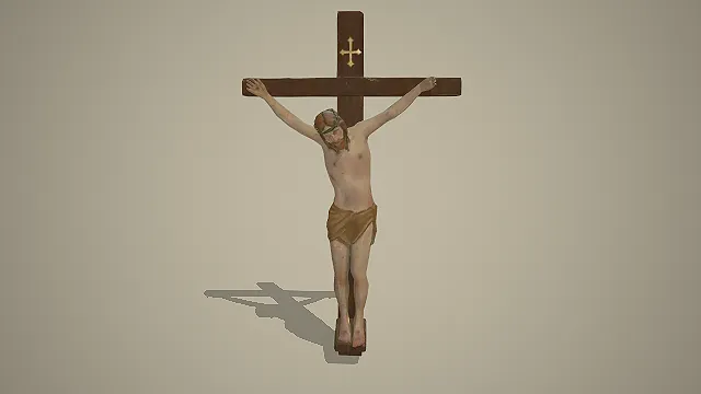 耶稣受难像  木质十字架  宗教雕塑  基督教象征