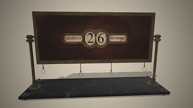 复古日历  木质支架  桌面装饰  日期显示