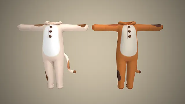 连体睡衣  猫咪造型  带帽设计  尾巴装饰  居家风