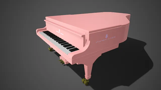 施坦威品牌  粉色  三角钢琴  流线型  高端优雅  乐器  