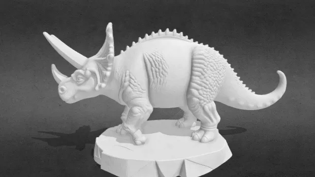 三角龙恐龙_obj