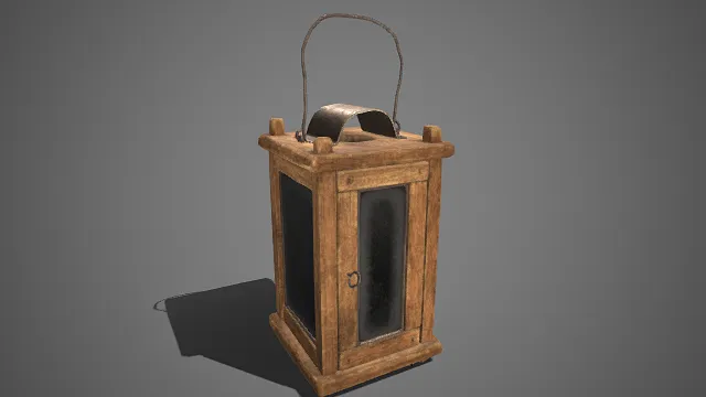 复古风格  木质风灯  木材纹理粗糙  色泽暗沉  深色玻璃  老式灯具  