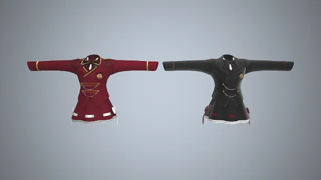 学院风制服  收腰设计  荷叶边裙摆  徽章胸针