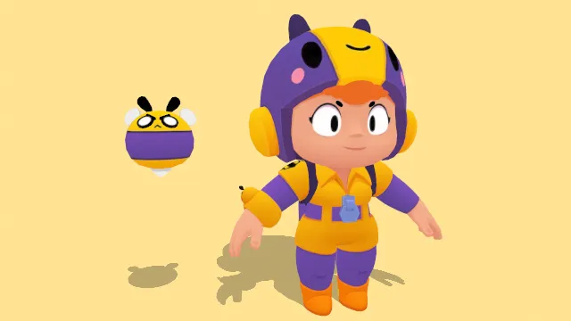 卡通风格化鲨鱼蜜蜂角色小孩人物