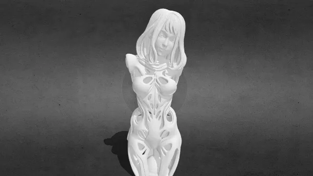 未来机械仿生少女手办_obj.obj