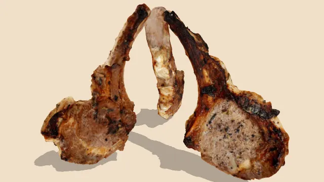 烤羊排烧烤肉类食物