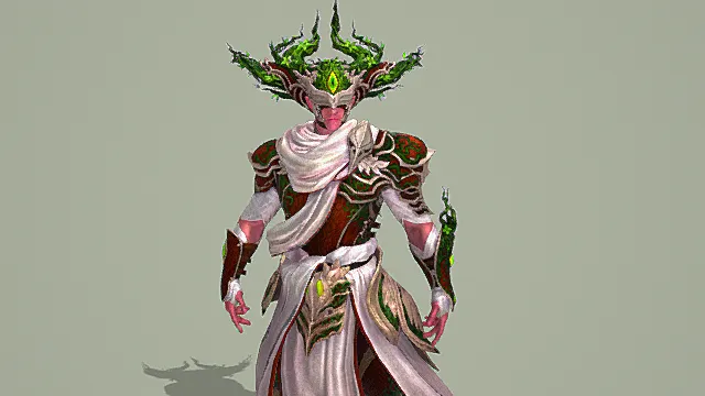 绿瘴邪灵祭司：毒系法袍邪角套装