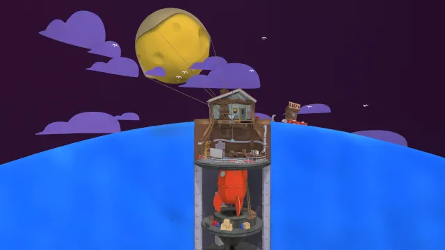 卫星盗贼隐藏处月亮建筑场景