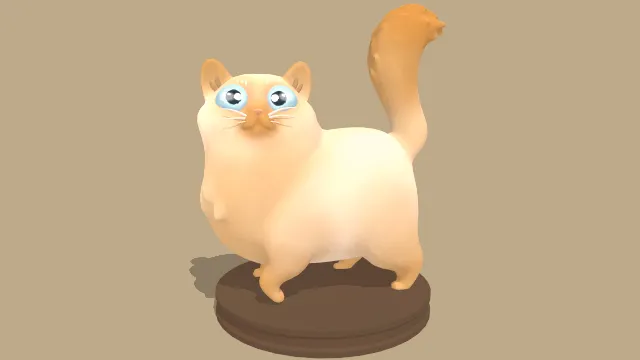 卡通风格可爱猫咪摆件模型