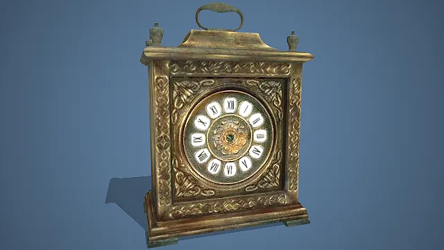 复古风  黄铜座钟  罗马数字表盘  复古计时设备