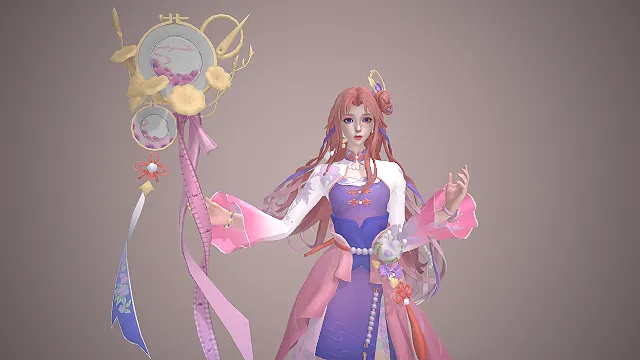 王者荣耀王昭君  乞巧织情皮肤  旗袍剪裁  绣球装饰