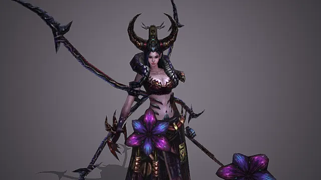 妖界幻花瘴林妖华毒花姬模型