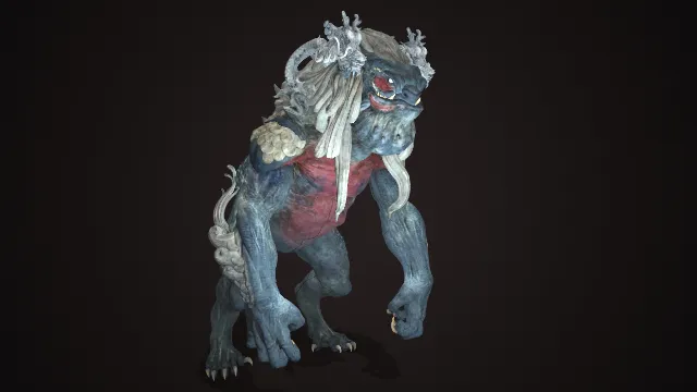 黑神话  碧水金睛兽  游戏建模  妖怪  角色