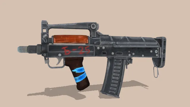 oc-14格罗扎自由低多边形模型枪武器