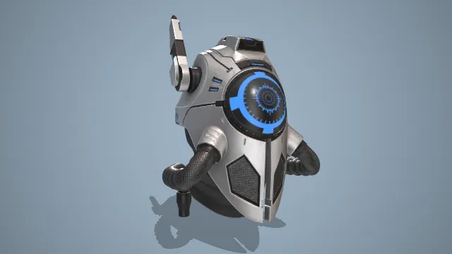 具有未来科技感的机器人头盔