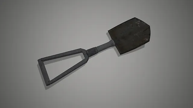 做旧军用工兵铲  近战武器  户外挖掘装备  写实