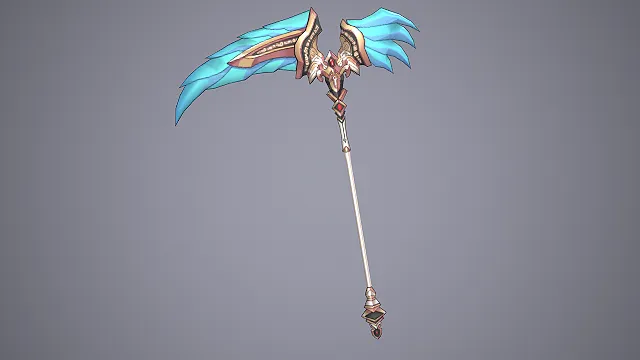 死神镰刀  铭文刃身  神圣系武器  卡通渲染