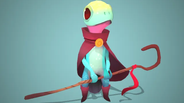 蜥蜴昆虫法师拟人化游戏角色模型