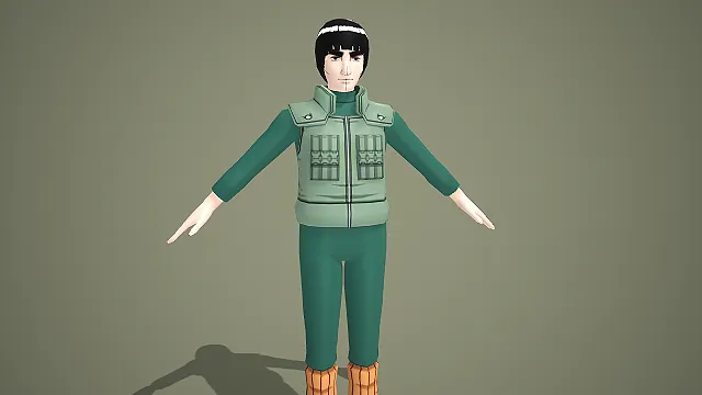 火影忍者角色迈特凯 3D 模型