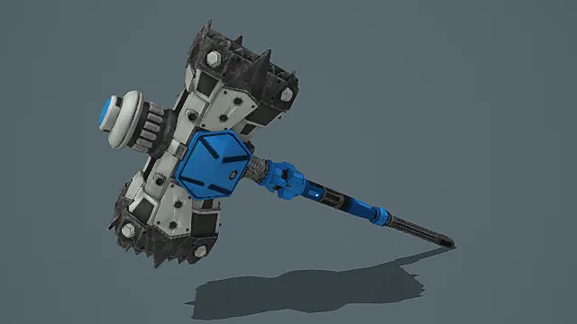 科幻风格机械战锤3D模型