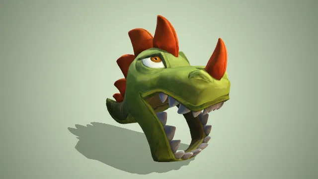 绿色恐龙头套  玩偶  玩具  模型  摆件