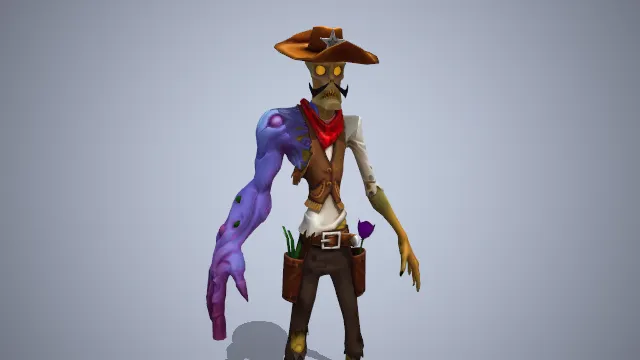 变异的牛仔，留着胡子戴帽子