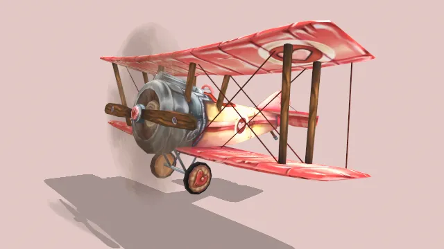 卡通风格飞机滑翔翼战斗机飞行动画