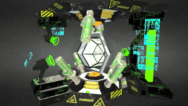 核反应堆科技机器机械组装连接场景