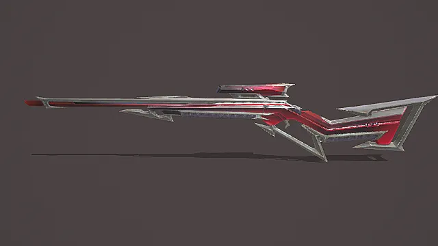 暗黑猩红风银红利刃步枪3D模型