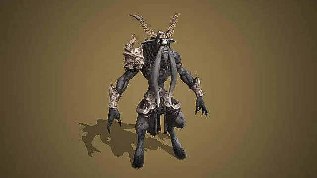 羊角魔将  怪物  怪物模型  游戏角色  游戏角色设计