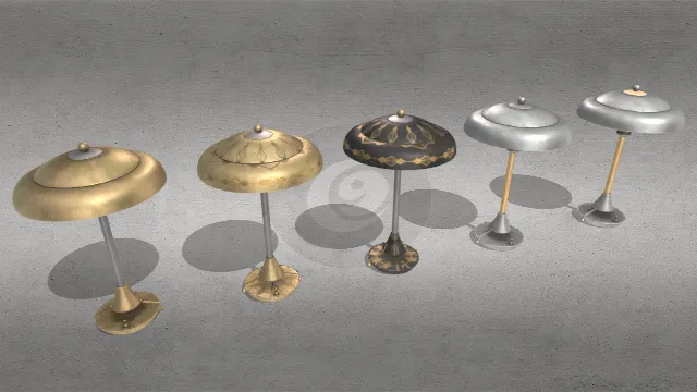 复古艺术装饰台灯金属外壳灯罩