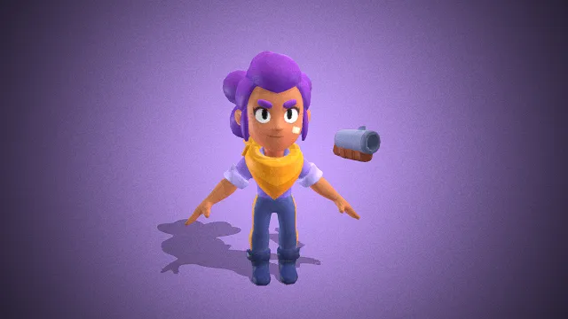 shelly雪莉  战士  霰弹枪  荒野乱斗  游戏模型