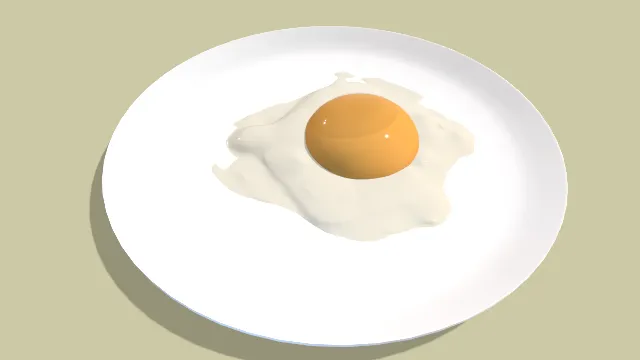 放在盘子里的煎鸡蛋饼食物