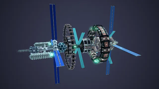 科幻空间站 3D模型