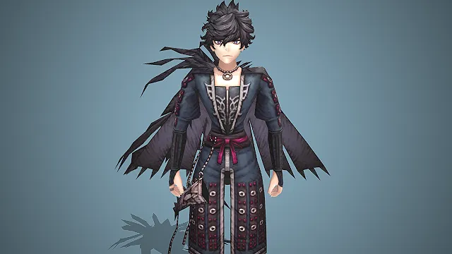 暗影少年  冷峻男神  鸦羽羽翼披风  暗纹荆棘服饰