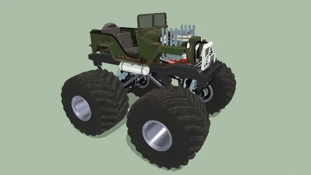 苏联怪物卡车改装模型越野车汽车