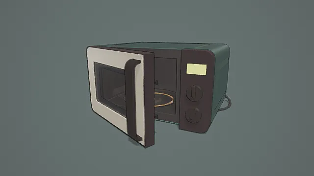 卡通简约风格微波炉模型