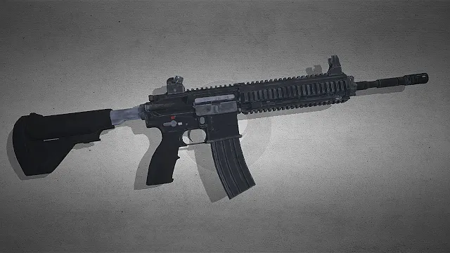 M4卡宾枪  现代突击步枪  战术导轨  低模渲染