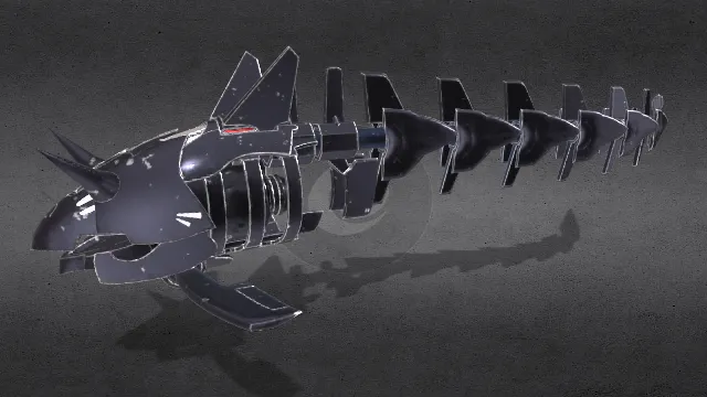 机械鲨鱼骨架骨骼动画未来科技