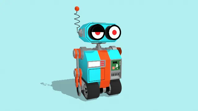 卡通风格化玩具机器人动画低多边形科技