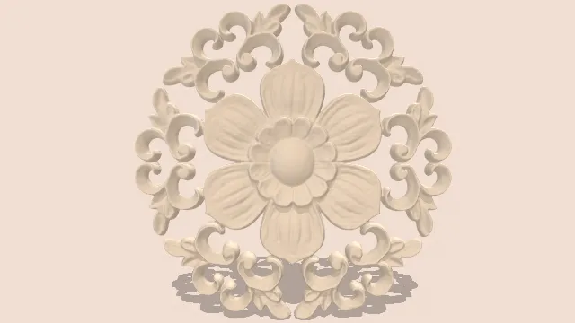 天花板墙壁雕刻花朵形状镂空花纹